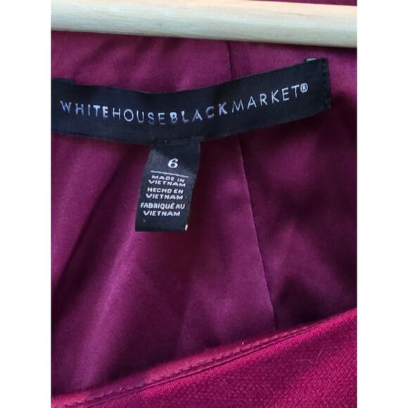White House Black Market Sheath Dress in Burgundy – EUC Size 6 - Picture 2 of 3